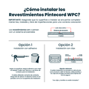 Revestimientos Pintecord WPC Tubular fino 0.16X2.6M