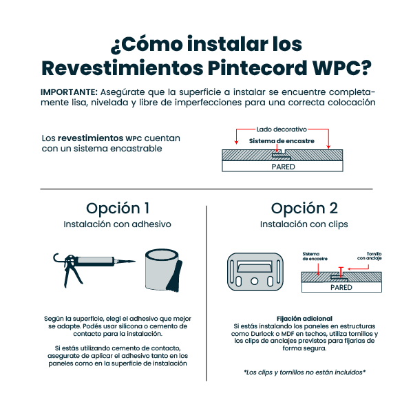 Revestimientos Pintecord WPC Varillado Asimetrico 16.5cm X 2.6m