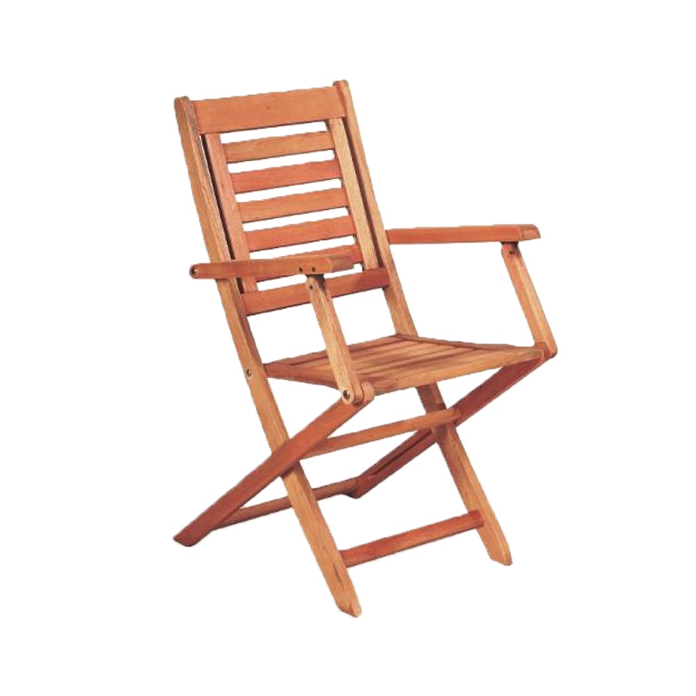 Ecomadera Silla Amancay Plegable C/Apoya Brazos Euca *#