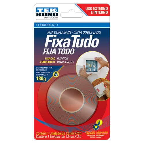 Tek Bond Cinta Acrílica Doble Faz (roja)