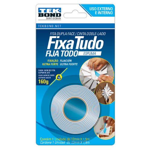 Tek Bond Cinta Doble Faz Espumada (azul)