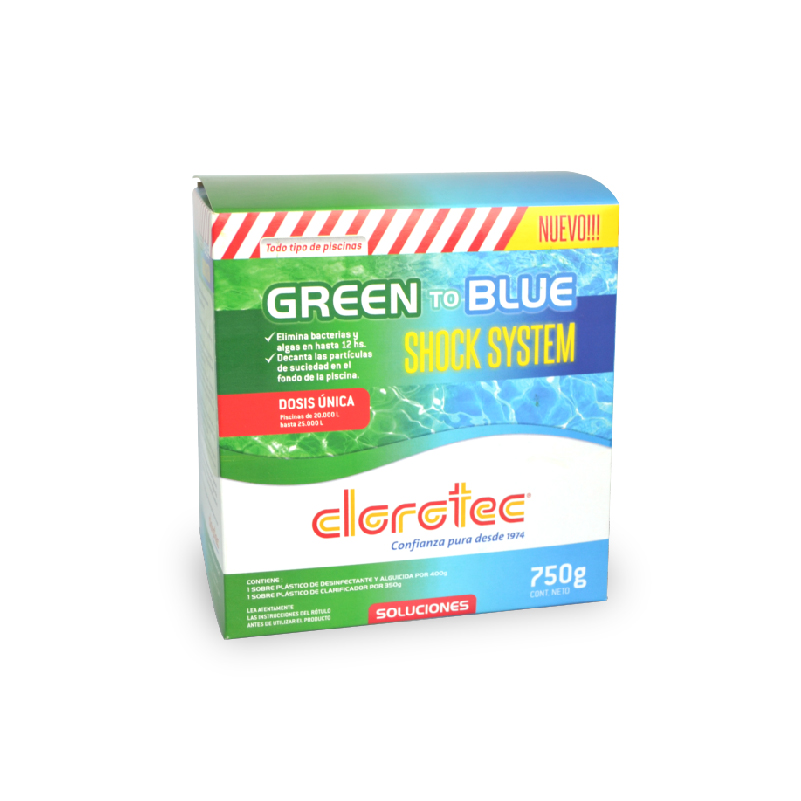 Clorotec Granulado shock system Green To Blue