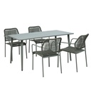 Pintecord Set Pistacho de Mesa y Sillas de Rattan 5 Piezas 