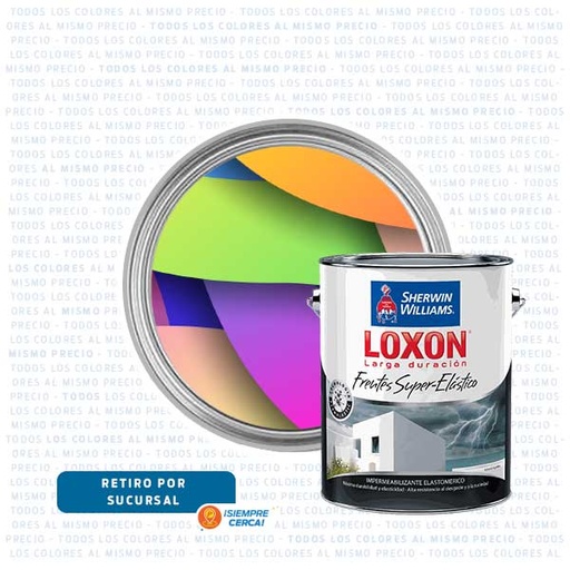 Loxon Ld Frentes Super Elastico Impermeablizante Colores