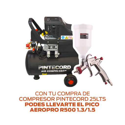 COMBO TIENDA ONLINE - Pintecord Compresor 25 LTS