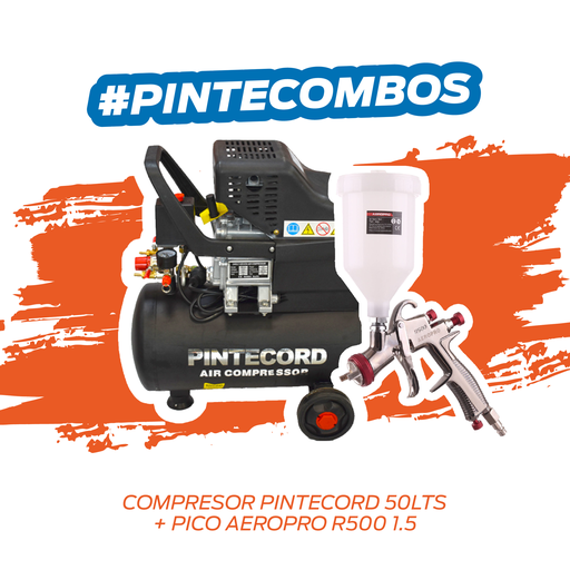COMBO TIENDA ONLINE - Pintecord Compresor 50 LTS