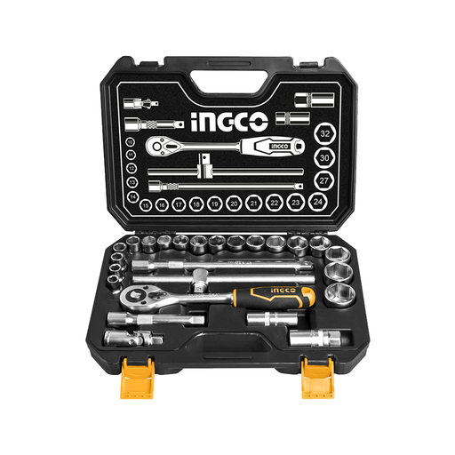 [250893] Ingco Set De Dados Y Llave Tubo Con Crique Industrial *#