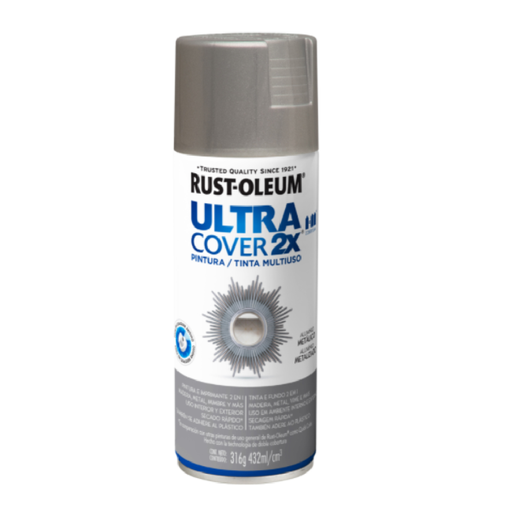 [247346] Rust Oleum Aerosol Ultra Cover Efecto Metalico Color aluminio